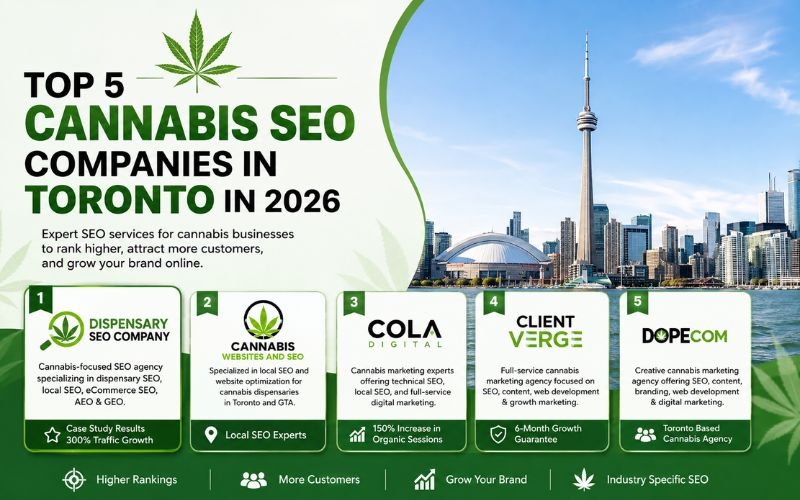 Top 5 Cannabis SEO Companies in Toronto in 2026